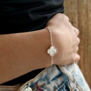 pulsera de plata y nácar