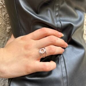 ANILLO DE PLATA Y CIRCONAS