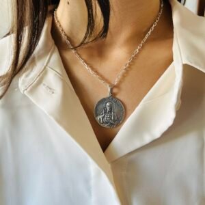 medalla escapulario de plata