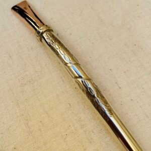 bombilla de plata criolla y boca de oro 9k