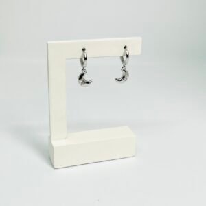 aros de plata con dije luna