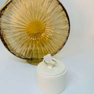 anillo de plata y oro, con nácar