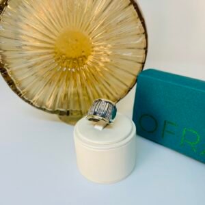 Anillo de plata y apliques