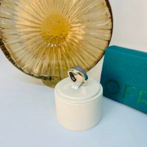 Anillo de plata y apliques