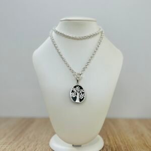 dije de plata y ónix